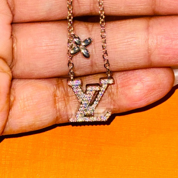 14k white gold vermeil custom designed necklace, holiday gift for her, best gift - Picture 6 of 7